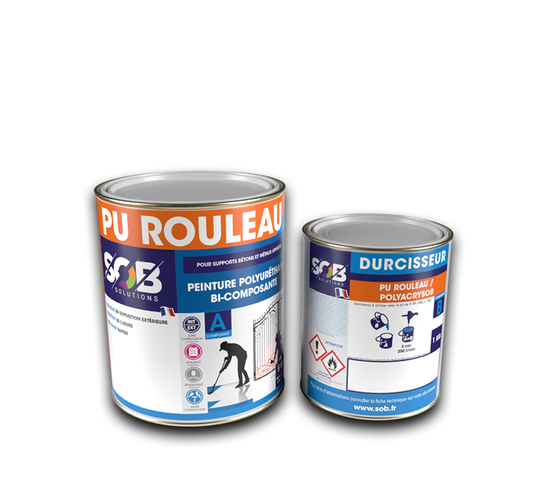 BIDON PU ROULEAU-Au temps des couleurs - Vente de peintures et revêtements de sols pour les particuliers à Sathonay Camps.